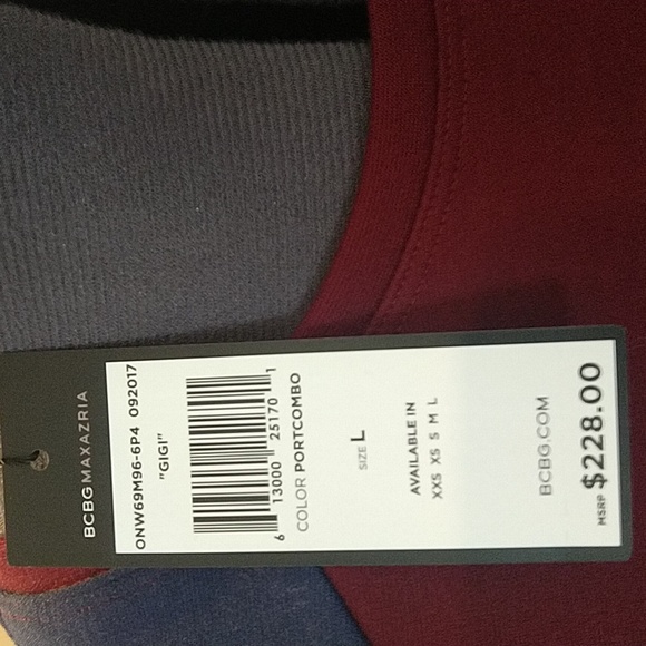 BCBG Max Azria color block trapeze style mini dress. - Picture 6 of 8